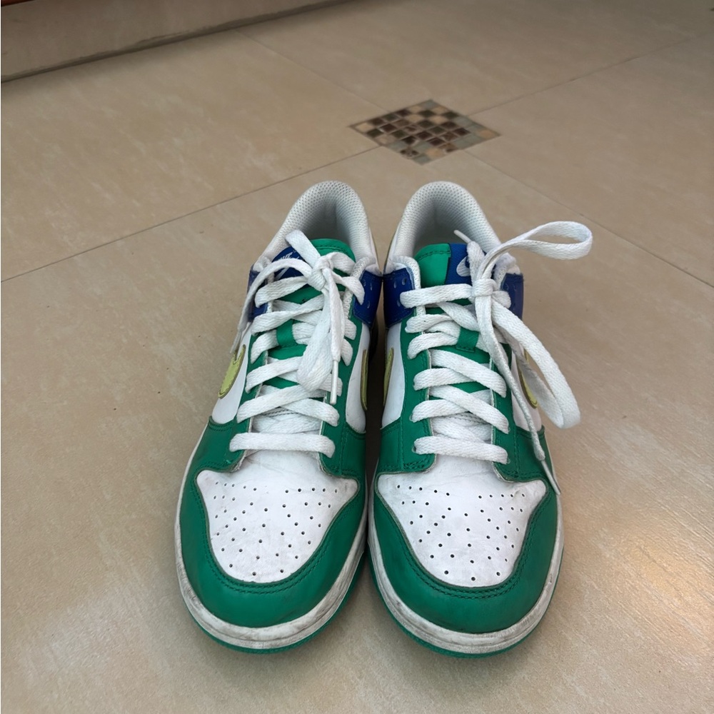Nike Green and White Sneakers